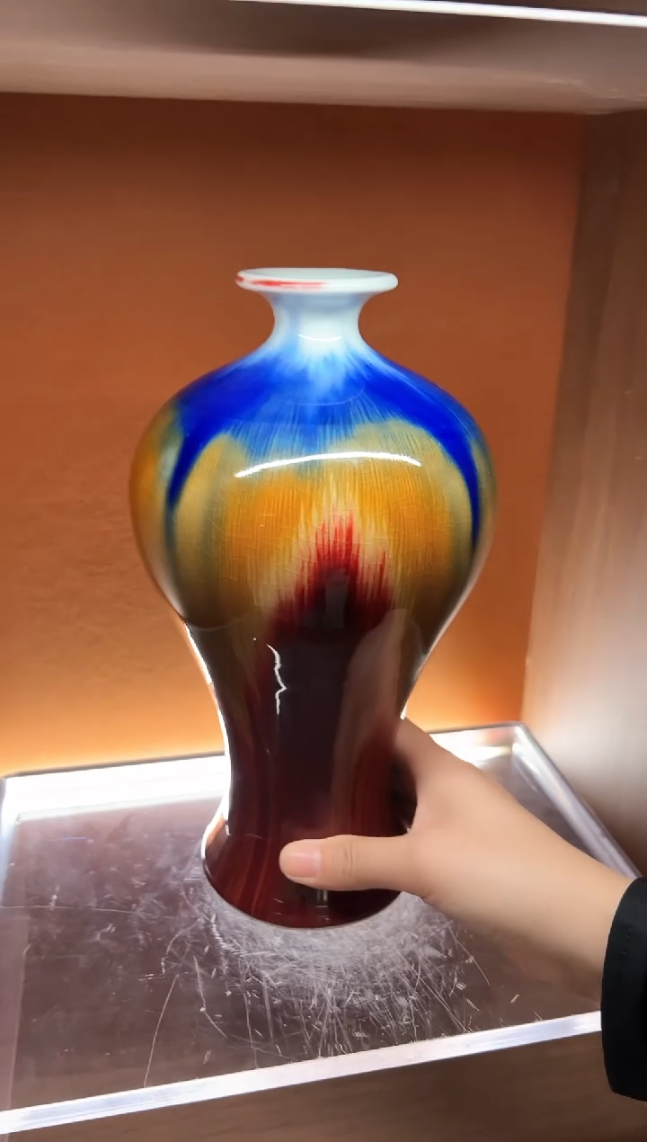 【闪购商品】瓶景德镇陶瓷100件宝石蓝梅瓶