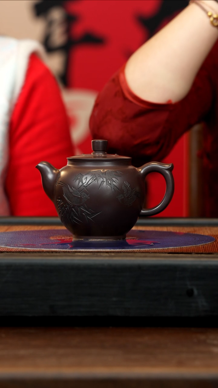 【闪购商品】紫砂茶壶ZCP 黑墩头 含蕴 280cc