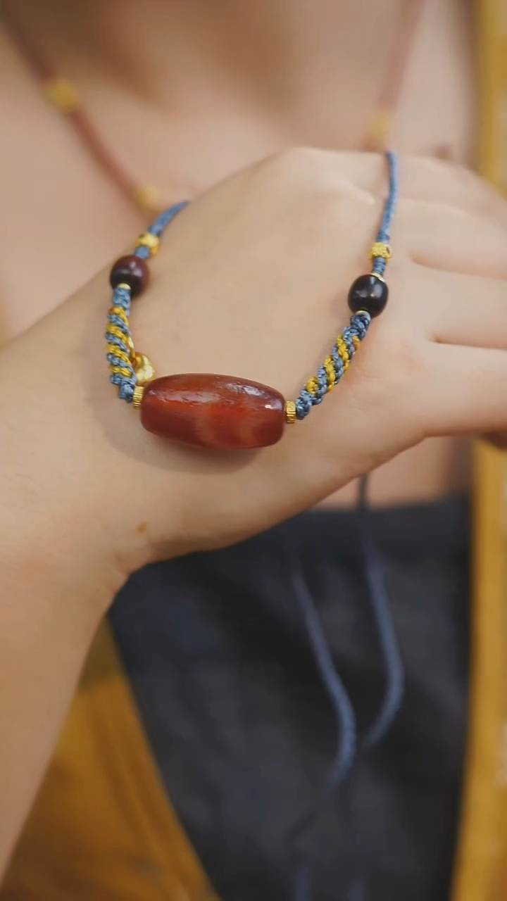 【闪购商品】玛瑙/玉髓项链未镶嵌多样性发其一水莲花