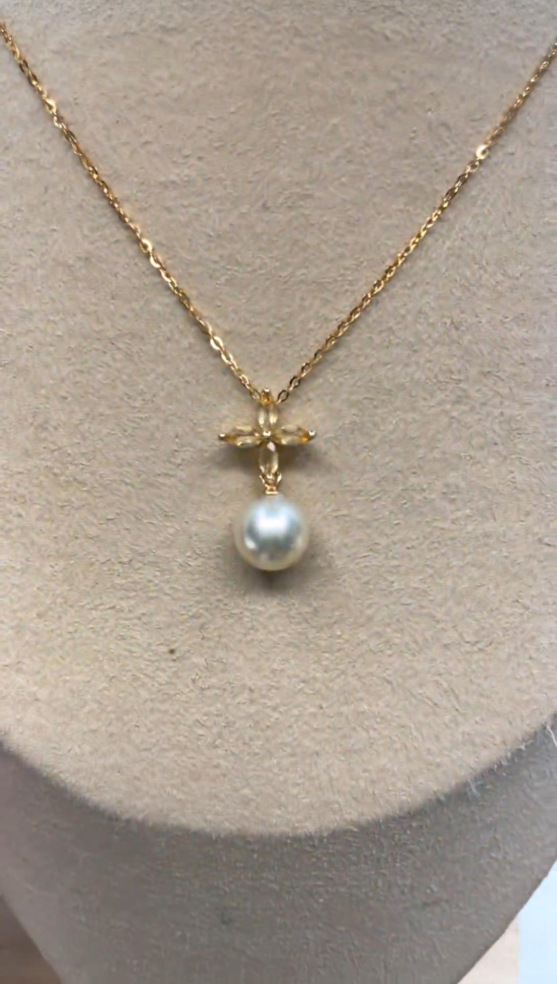 颈饰银S925镶嵌海水珍珠8-9