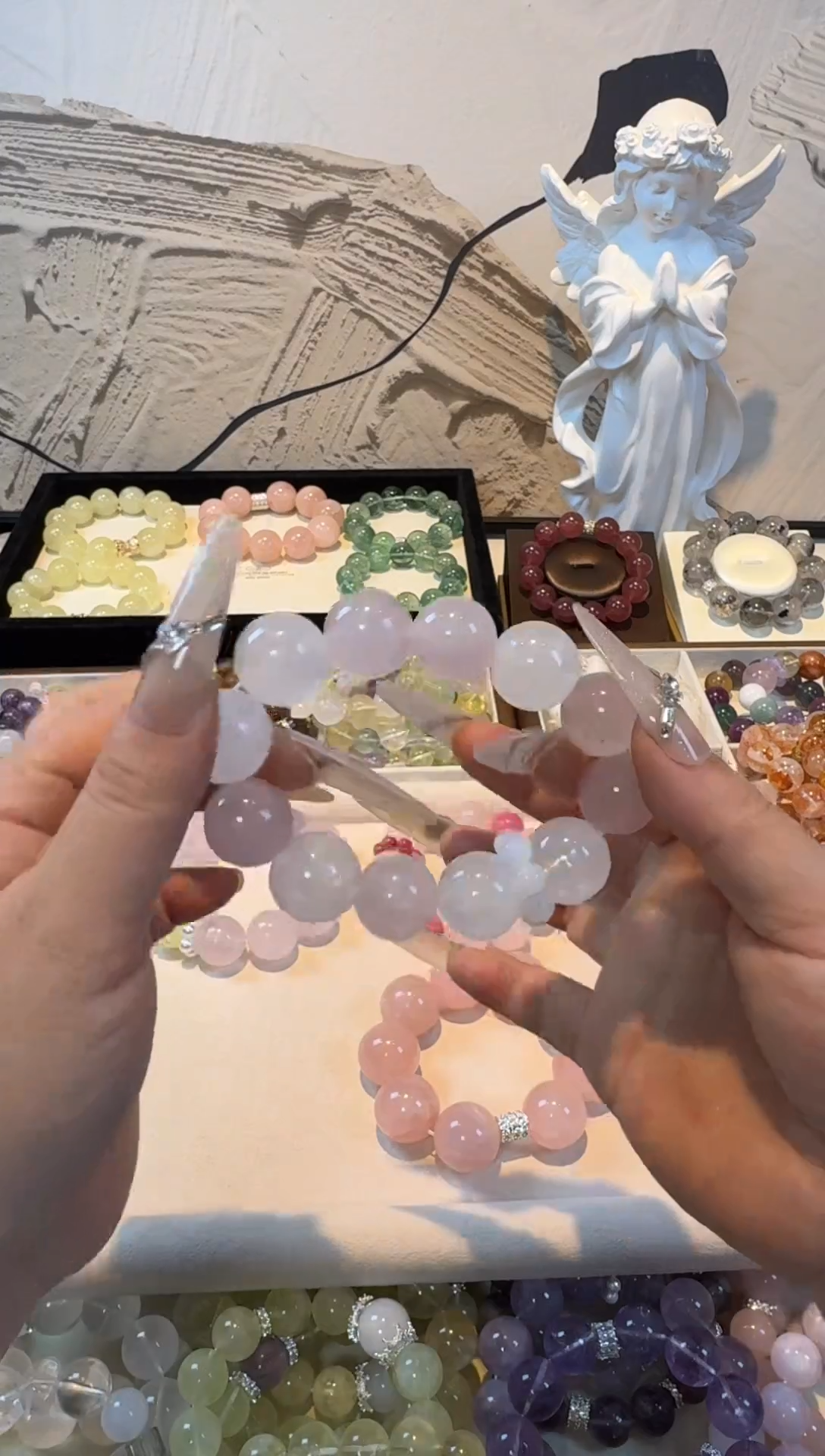 水晶手链未镶嵌粉