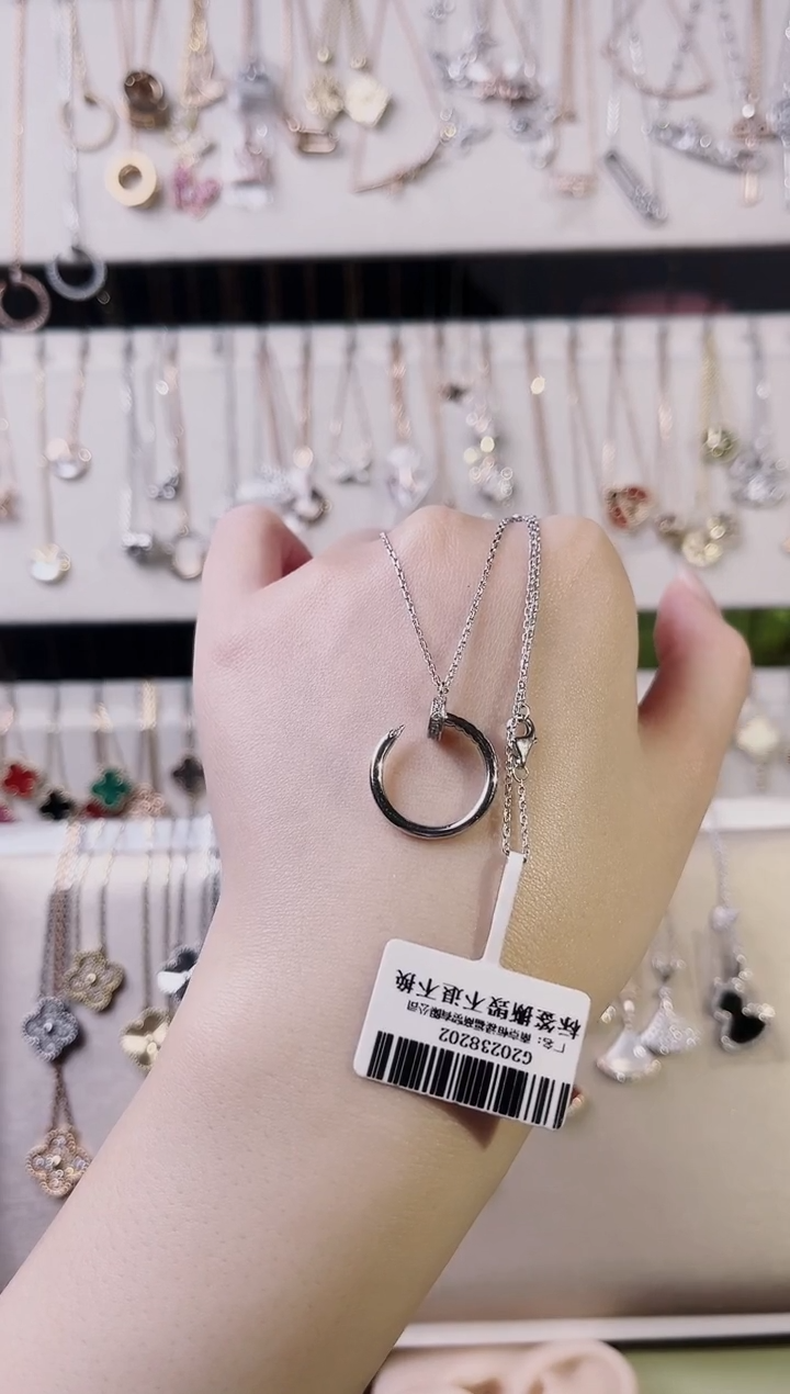 【闪购商品】钻石颈饰18K金镶嵌18K金镶嵌钻石 K白 钩子