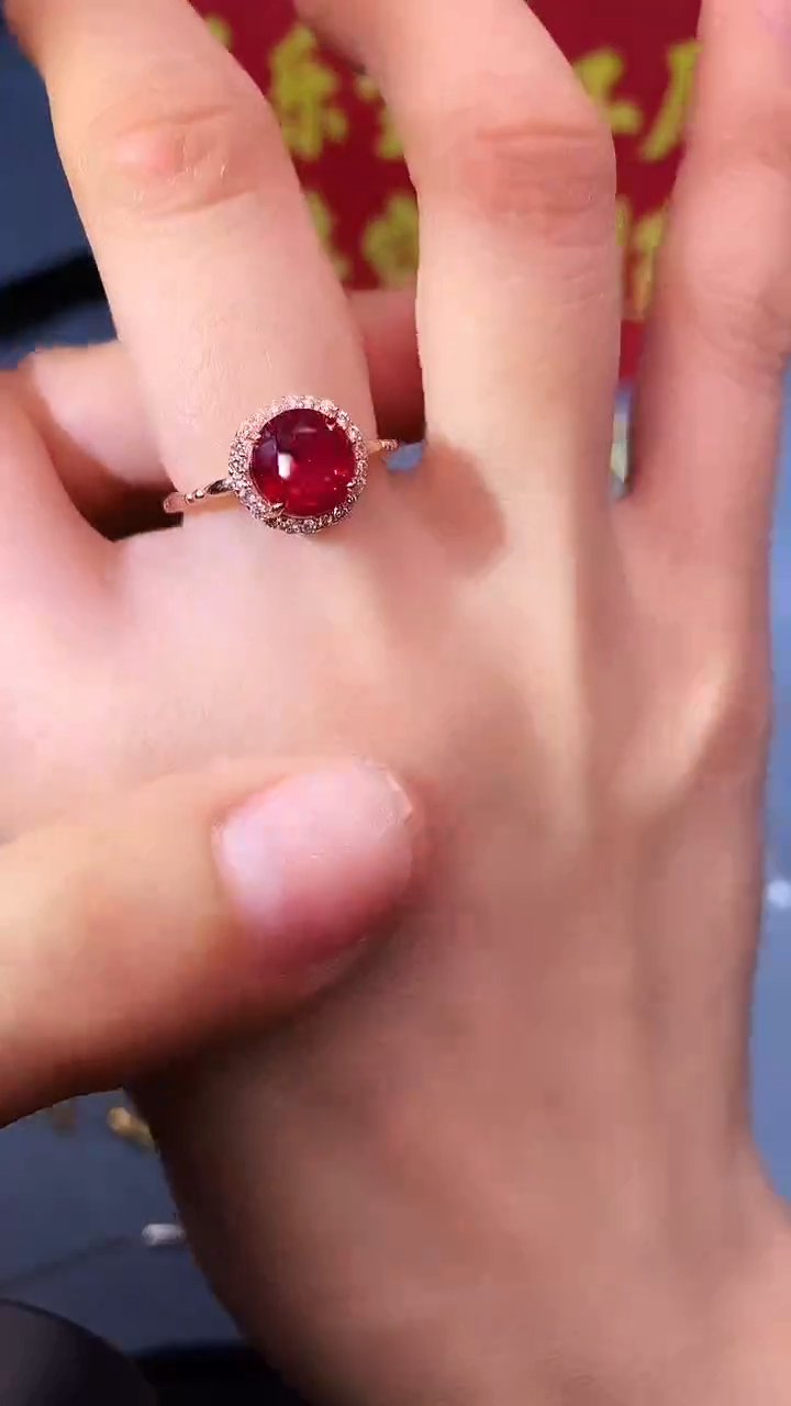 【闪购商品】红宝石戒指银S925镶嵌1111