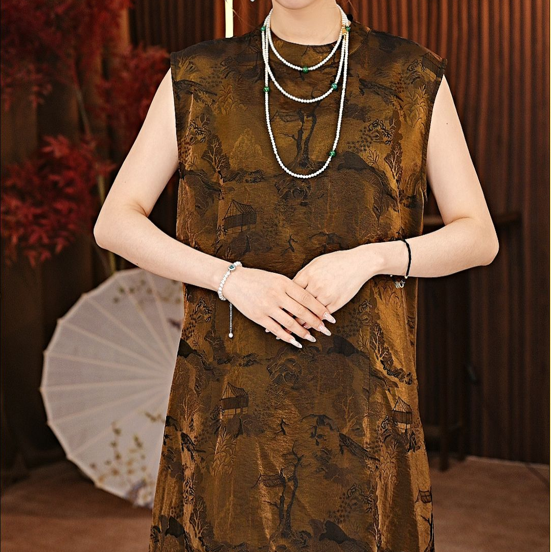 MUXIYA【镜花缘】新中式重磅提花改良旗袍裙·原创奢定