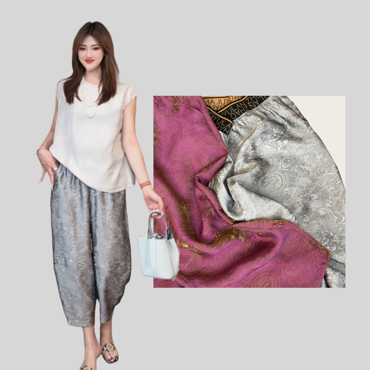 【YANLI】K25030夏日薄款鎏金气球裤