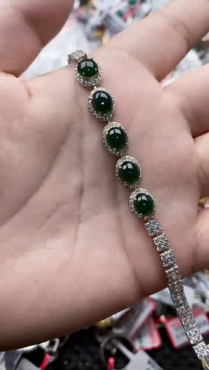 【闪购商品】翡翠戒指银S925镶嵌22222---8