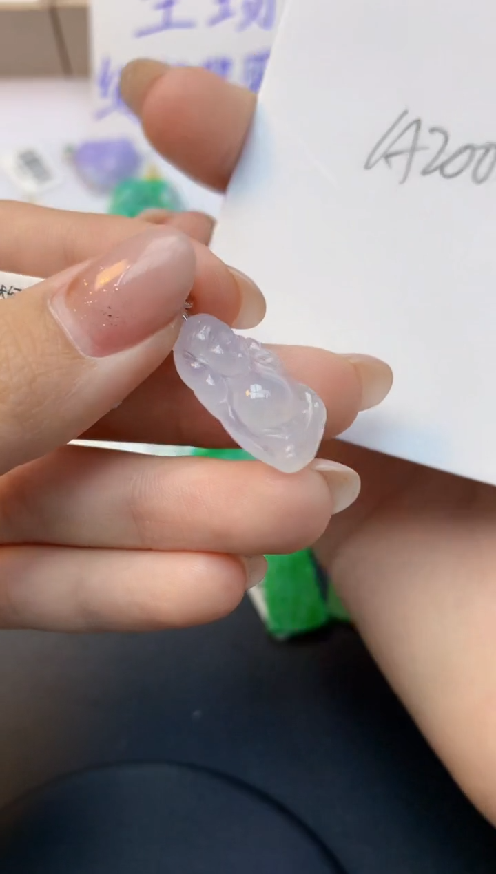 颈饰18K金镶嵌翡翠天然A货缅甸翡翠百元以上9元证书费自理