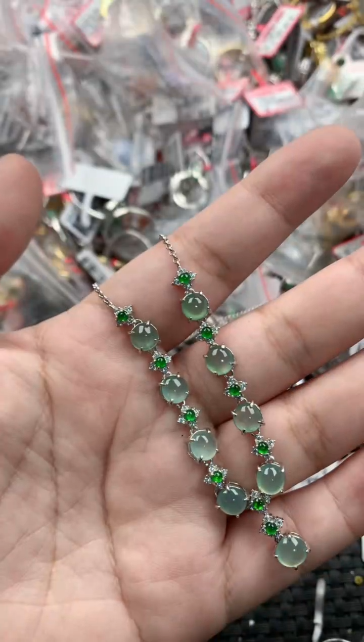 银S925镶嵌戒指翡翠11  11   5