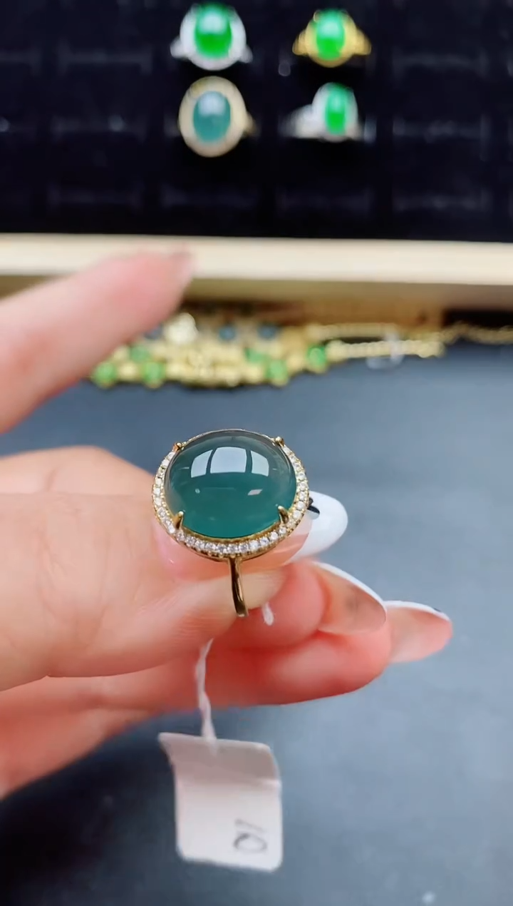 【闪购商品】翡翠银S925镶嵌戒指321321