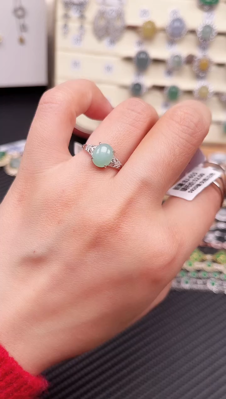 【闪购商品】翡翠戒指银S925镶嵌戒指