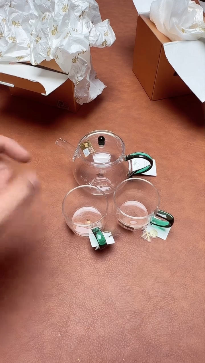 【闪购商品】禾器#青云壶墨绿色+清尚对杯墨绿