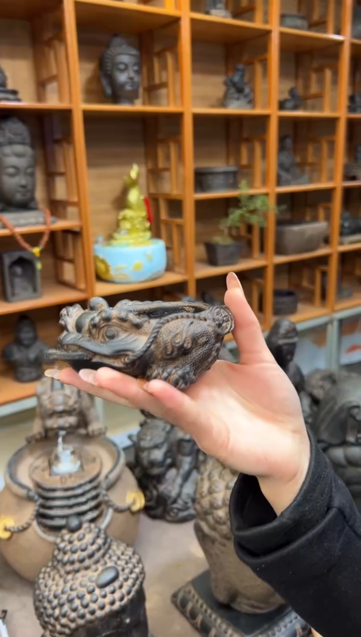 陶土【合成青石】金蟾盆