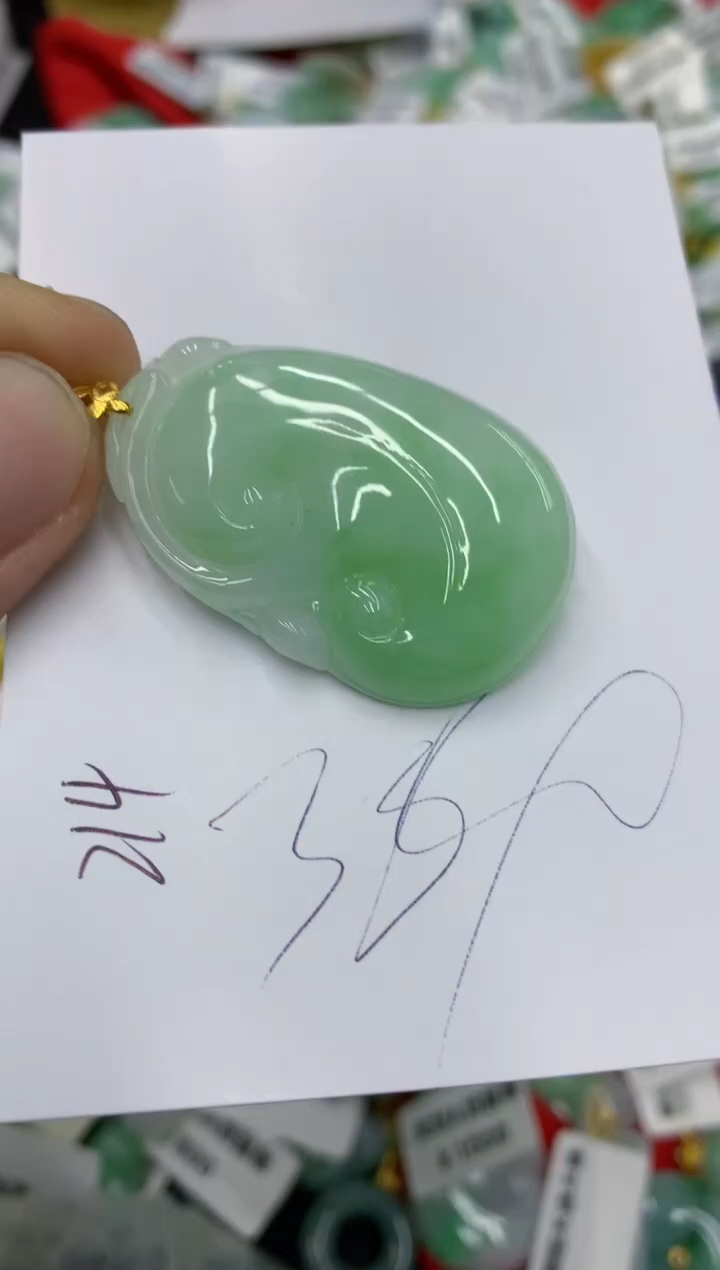 翡翠18K金镶嵌颈饰号链接1111111