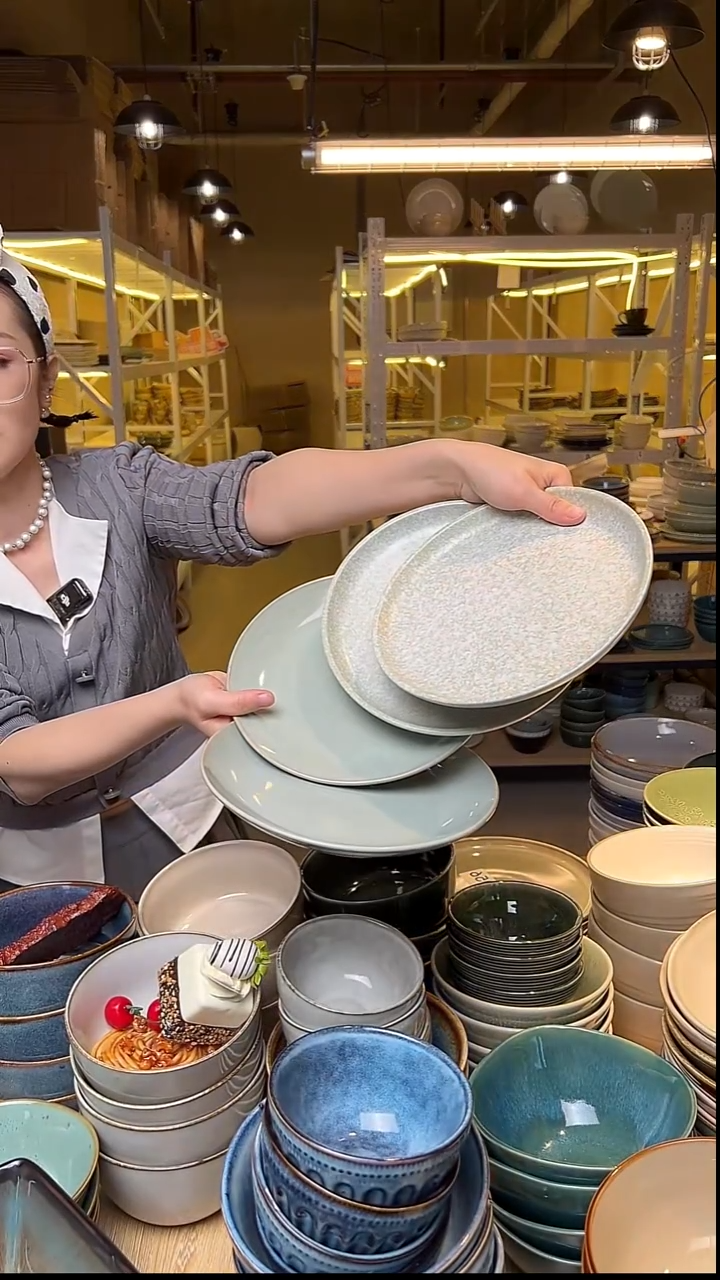 瓷83外贸尾货窑变釉下彩默认微瑕