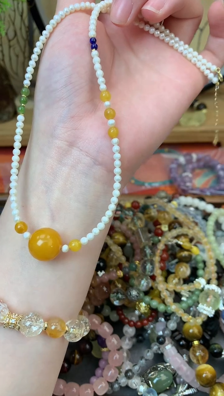 【闪购商品】淡水珍珠颈饰银S925镶嵌376