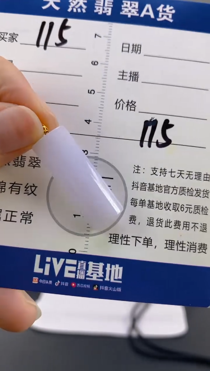 【闪购商品】翡翠颈饰18K金镶嵌天然A货翡翠