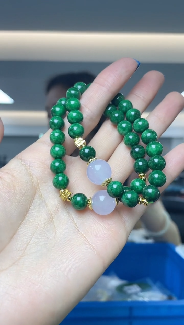未镶嵌手串翡翠多样性发一件