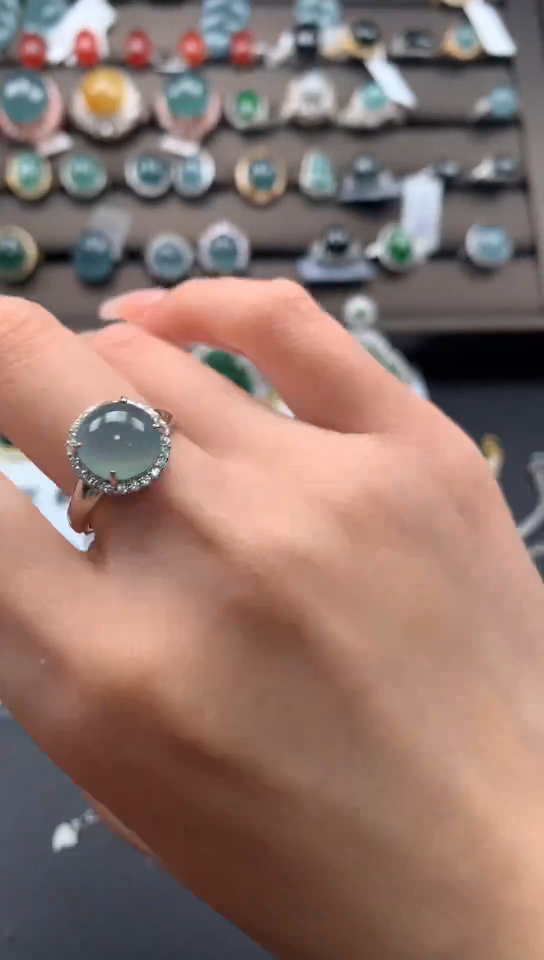 【闪购商品】翡翠戒指银S925镶嵌1111