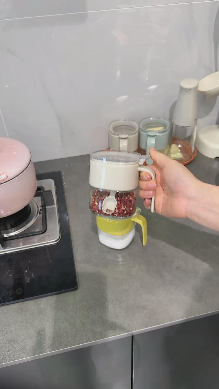 【闪购商品】瓷玻璃调味罐3件套