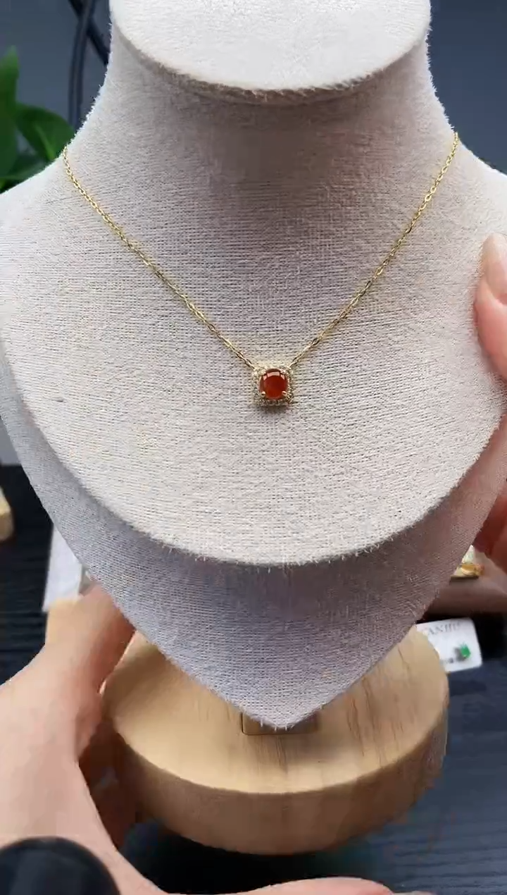 颈饰银S925镶嵌翡翠12