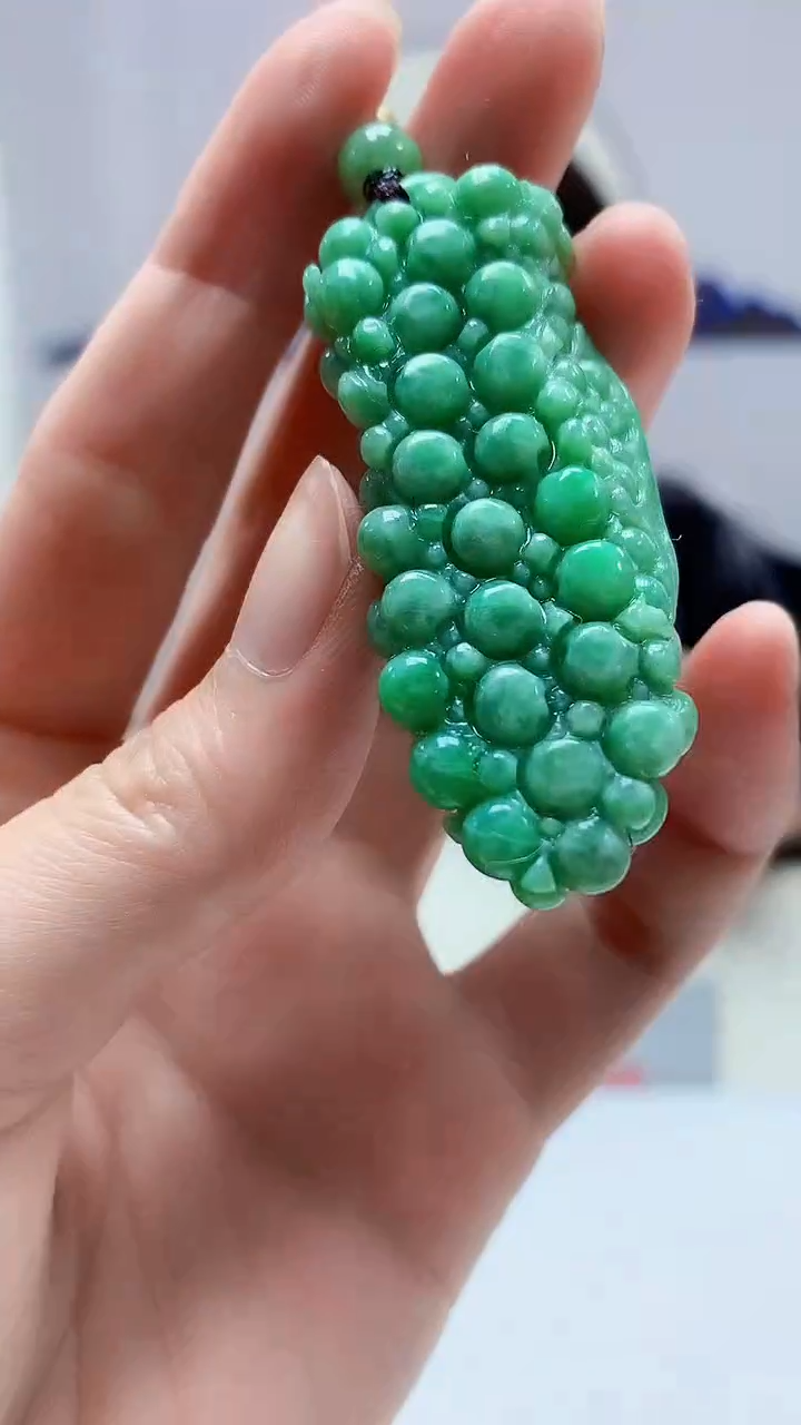 【闪购商品】定制翡翠未镶嵌4829zm-毛货挂件29葡萄