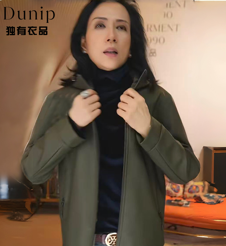 加厚连帽原创休闲商务仿皮瑜姐男装新款24DU8313