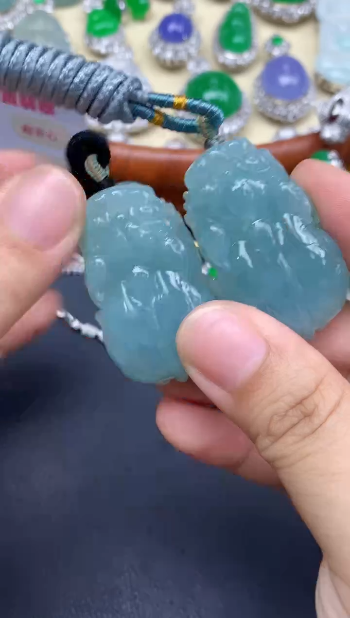 颈饰未镶嵌翡翠512-中国好珍宝-一对
