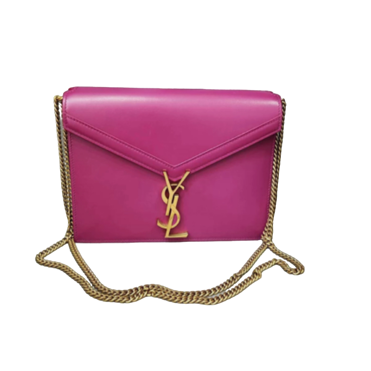 99新 YSL/圣罗兰 金扣信封包邮差包腋下包斜挎包