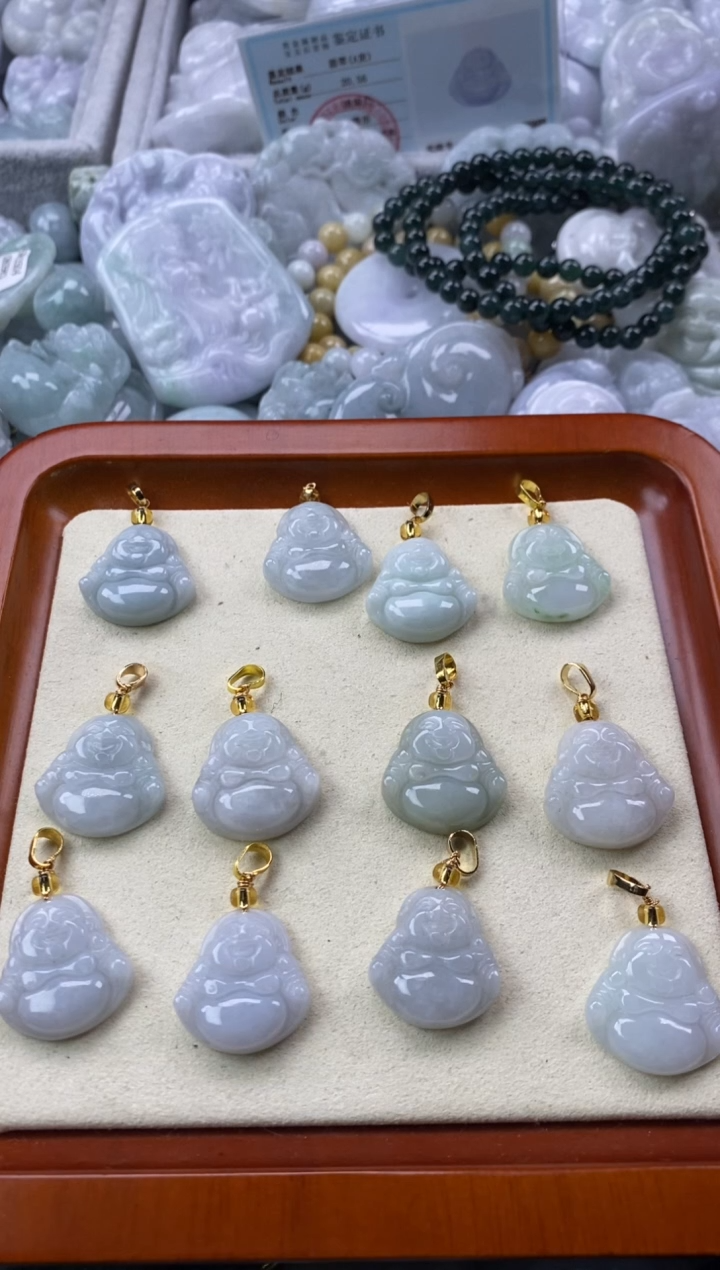 翡翠未镶嵌颈饰缅甸A货翡翠BF