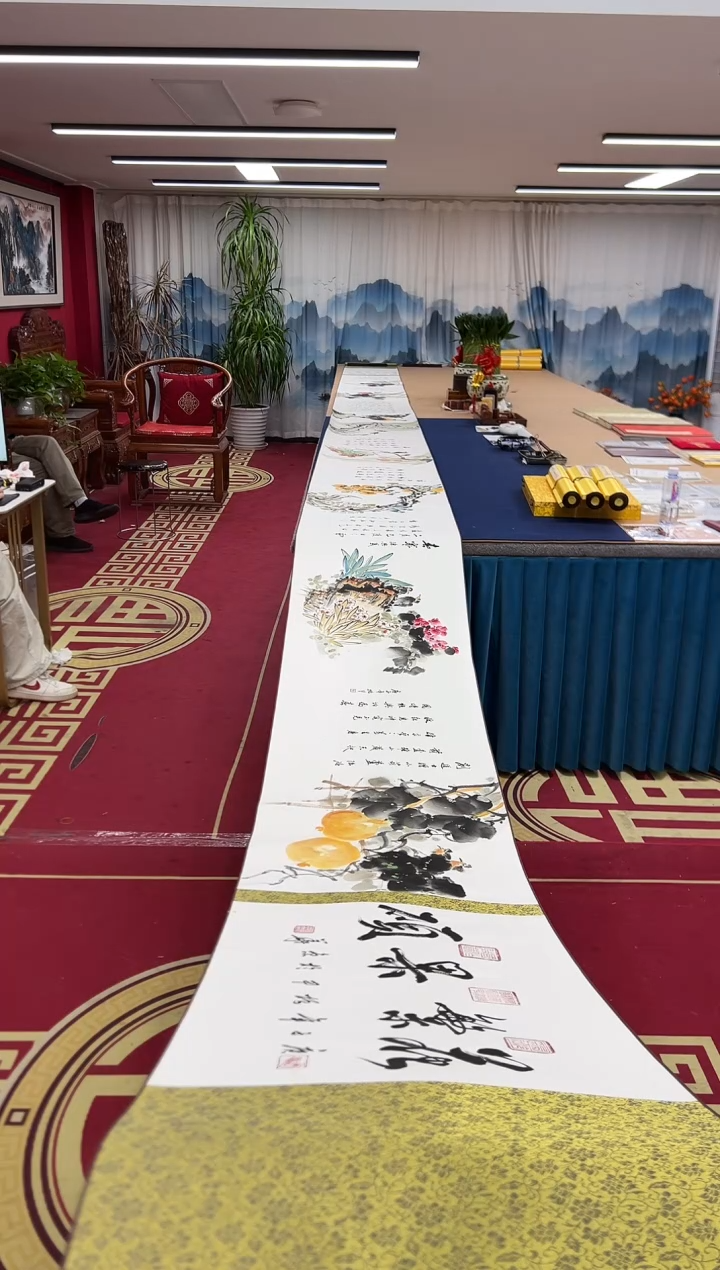 书法张振甲 花鸟 手卷