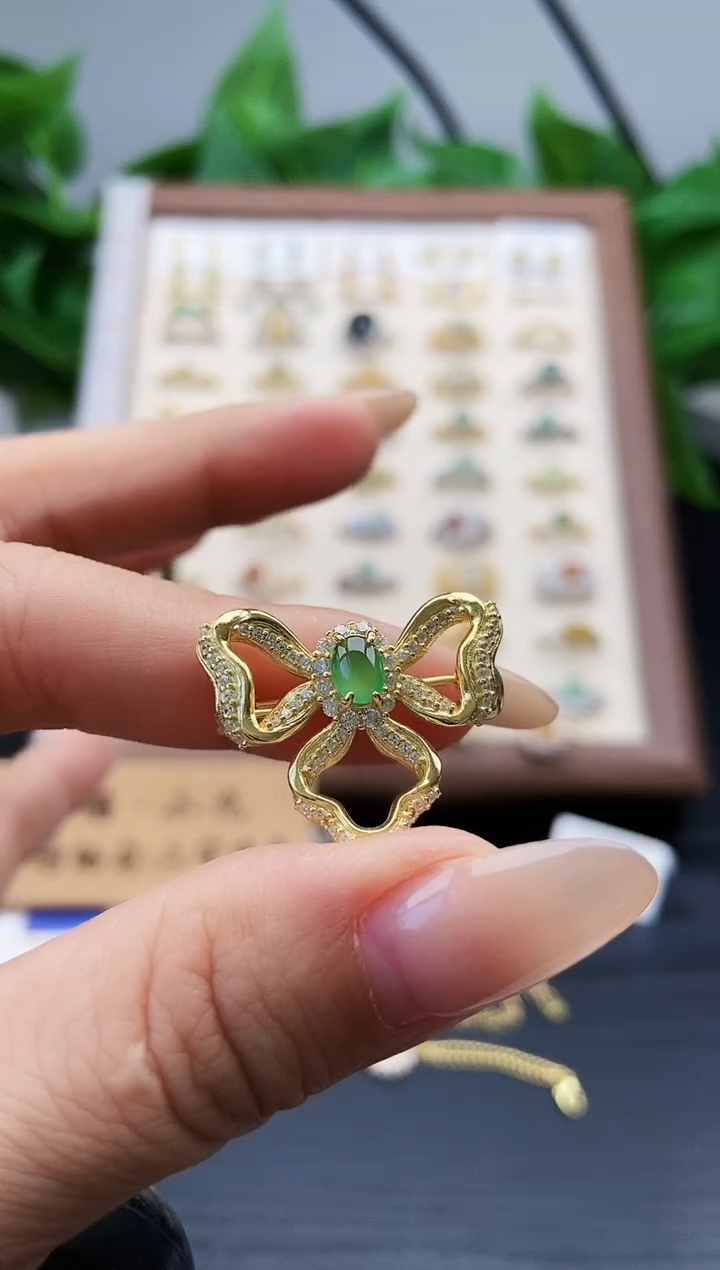 颈饰银S925镶嵌翡翠12