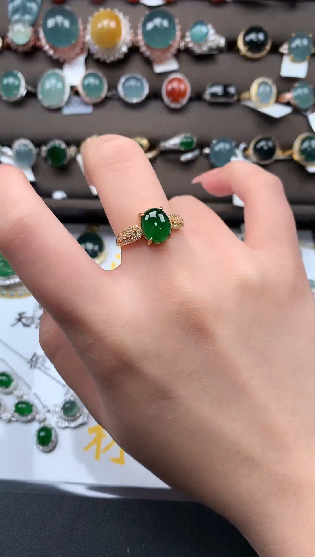 【闪购商品】翡翠戒指银S925镶嵌51241