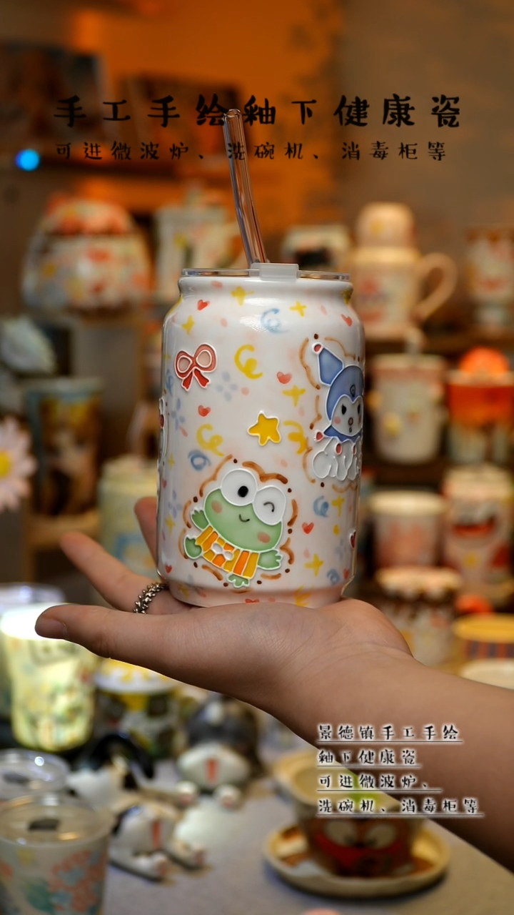 【闪购商品】杯陶瓷景德镇高温釉下彩&A755