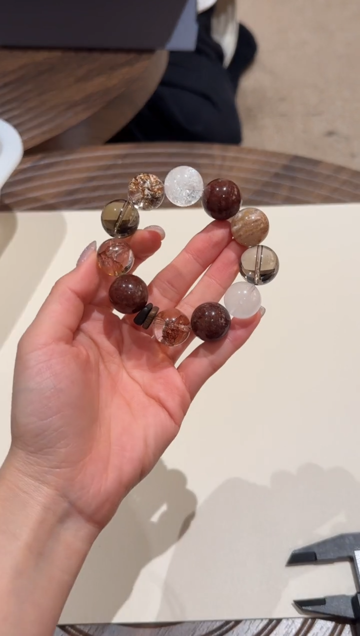 未镶嵌手串水晶） 设计款水晶手串 默认微瑕 多样性发货