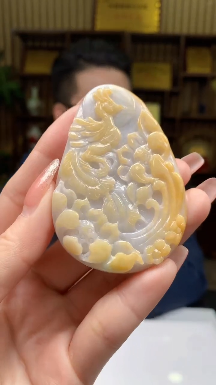 【闪购商品】定制翡翠未镶嵌1071-毛货挂件25