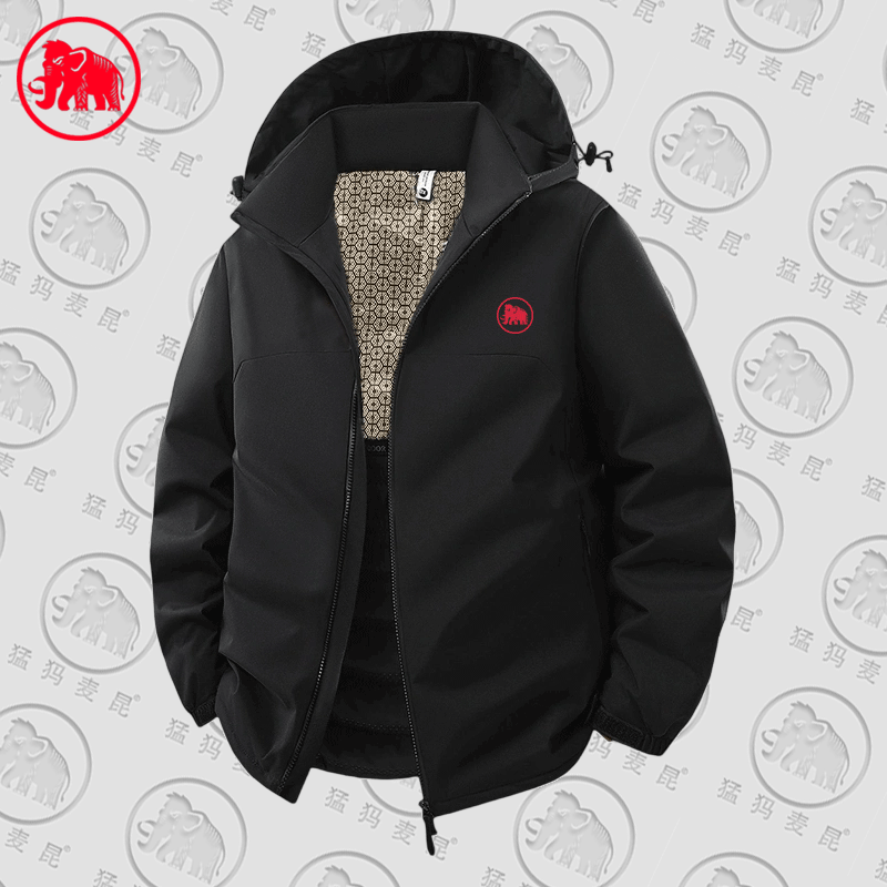 猛犸麦昆情侣棉服休闲冲锋衣2025新款加厚保暖潮流外套