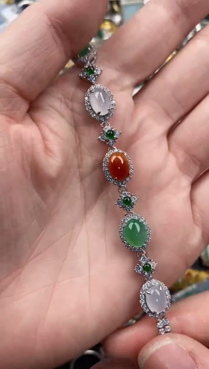 银S925镶嵌戒指翡翠11                  4