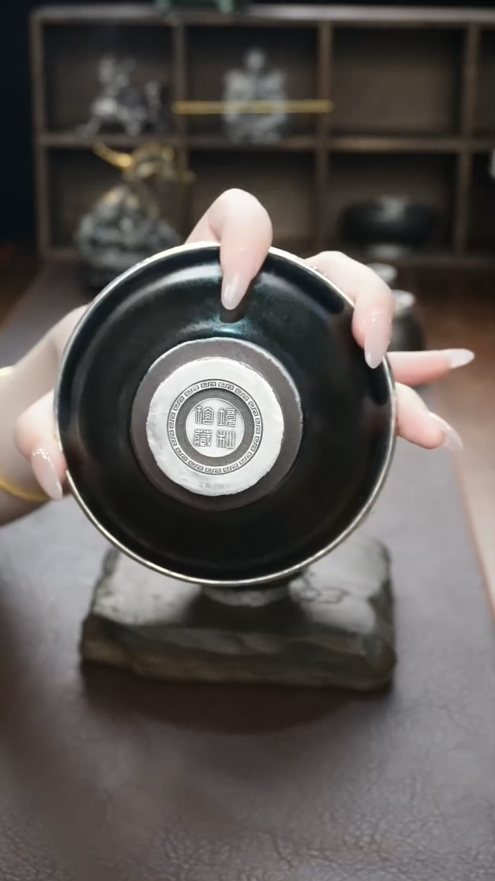 【闪购商品】境秋建盏主人杯高定