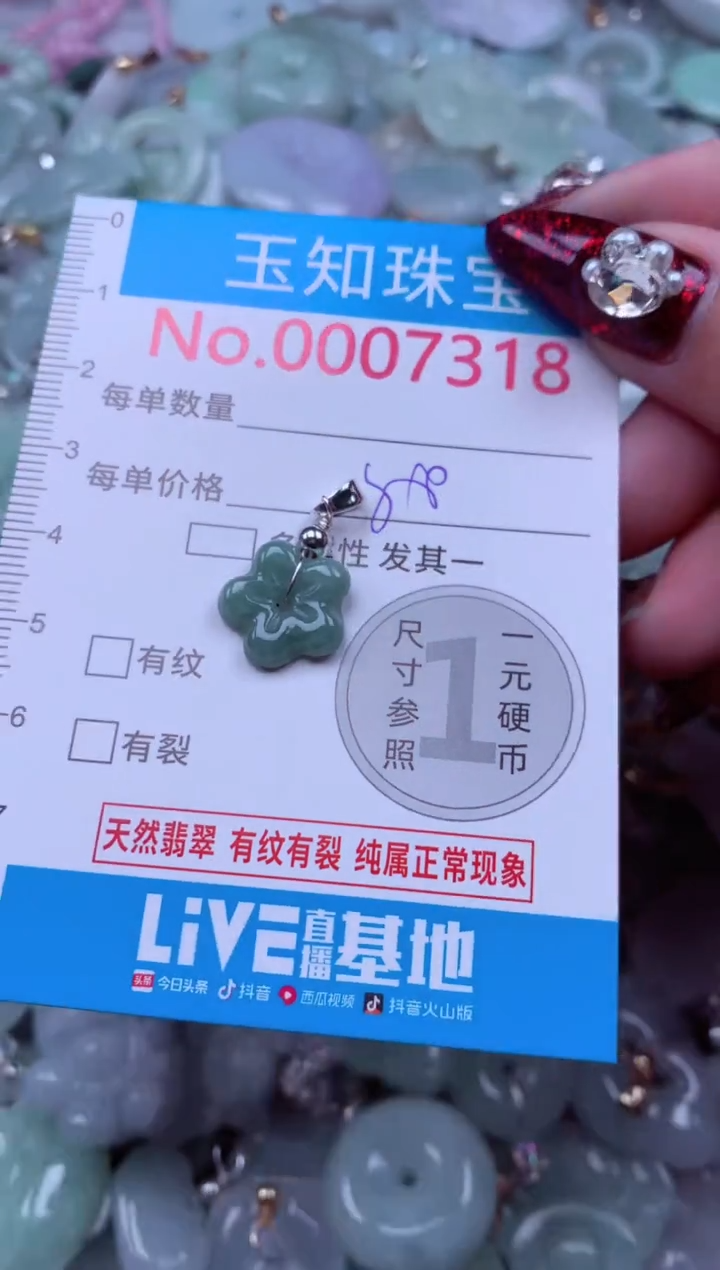 吊坠(不含链)未镶嵌翡翠7318