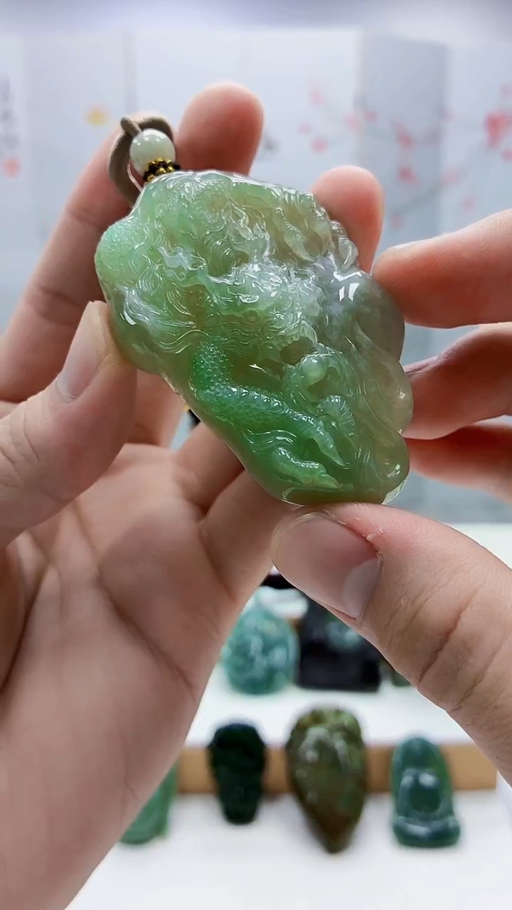 未镶嵌定制翡翠4917bb-毛货挂件78