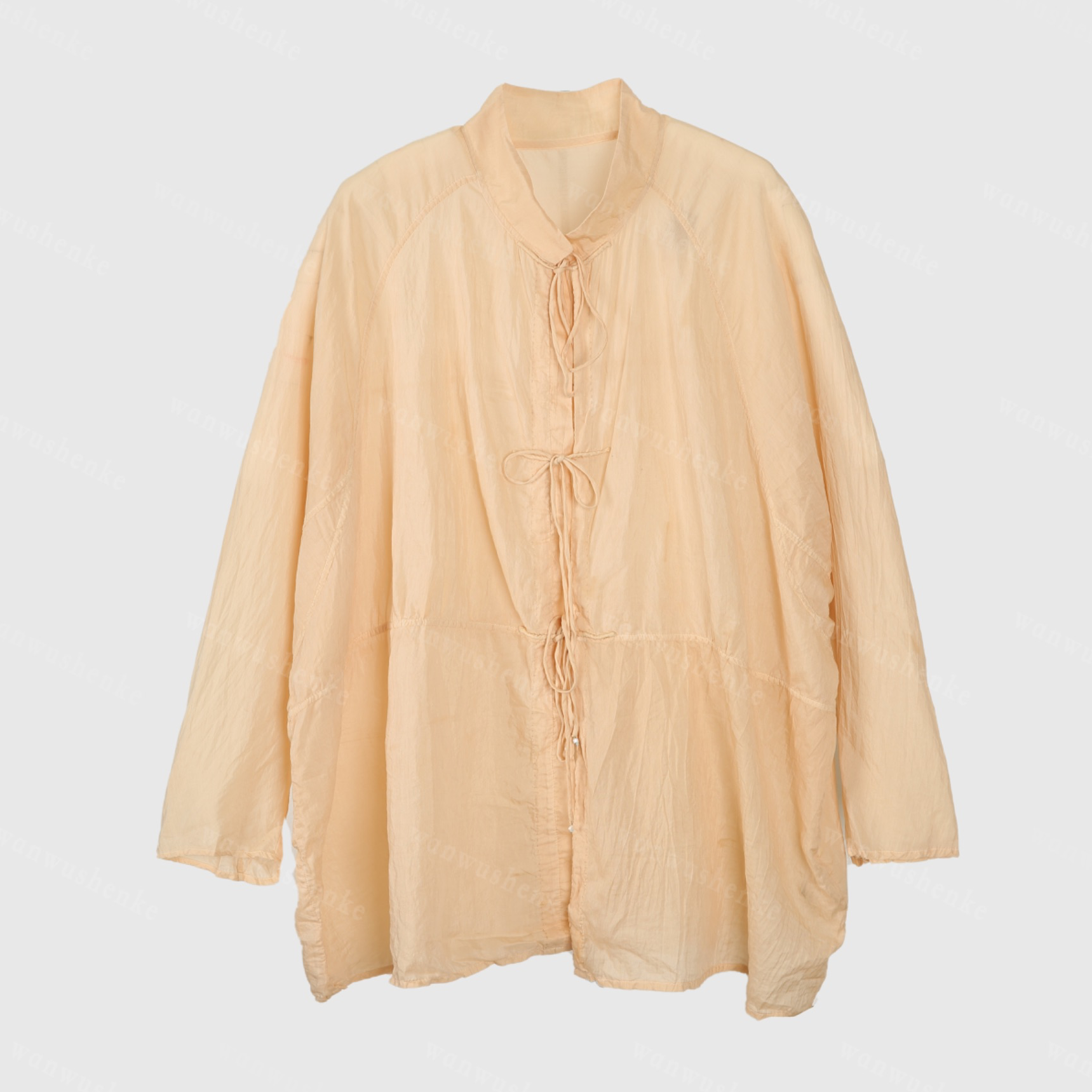 万物身客 垒C2152 真丝棉 夏日防晒轻柔系带衬衫外套