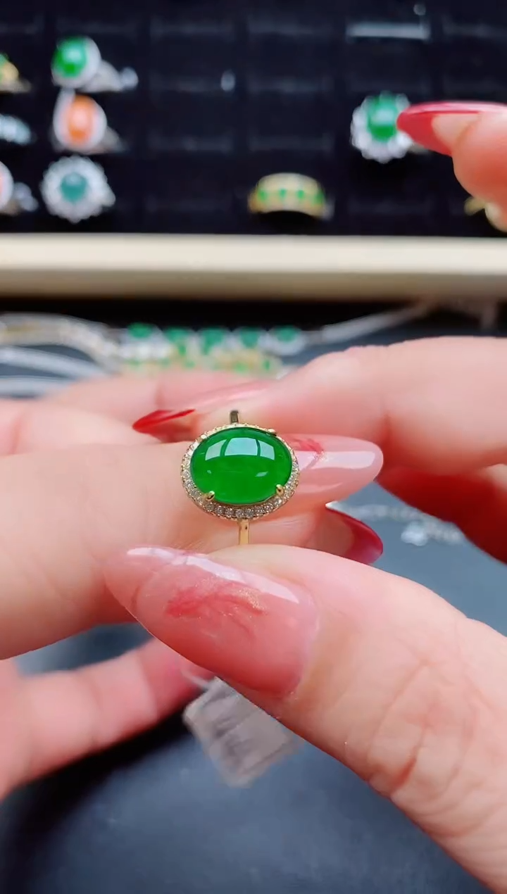 【闪购商品】翡翠戒指银S925镶嵌321321
