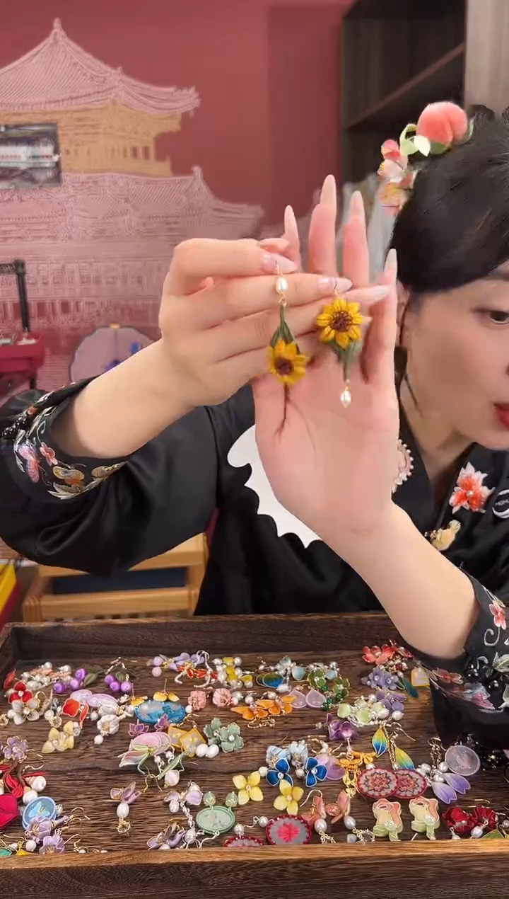 【闪购商品】刺绣苏绣世家非遗手工（耳环） 