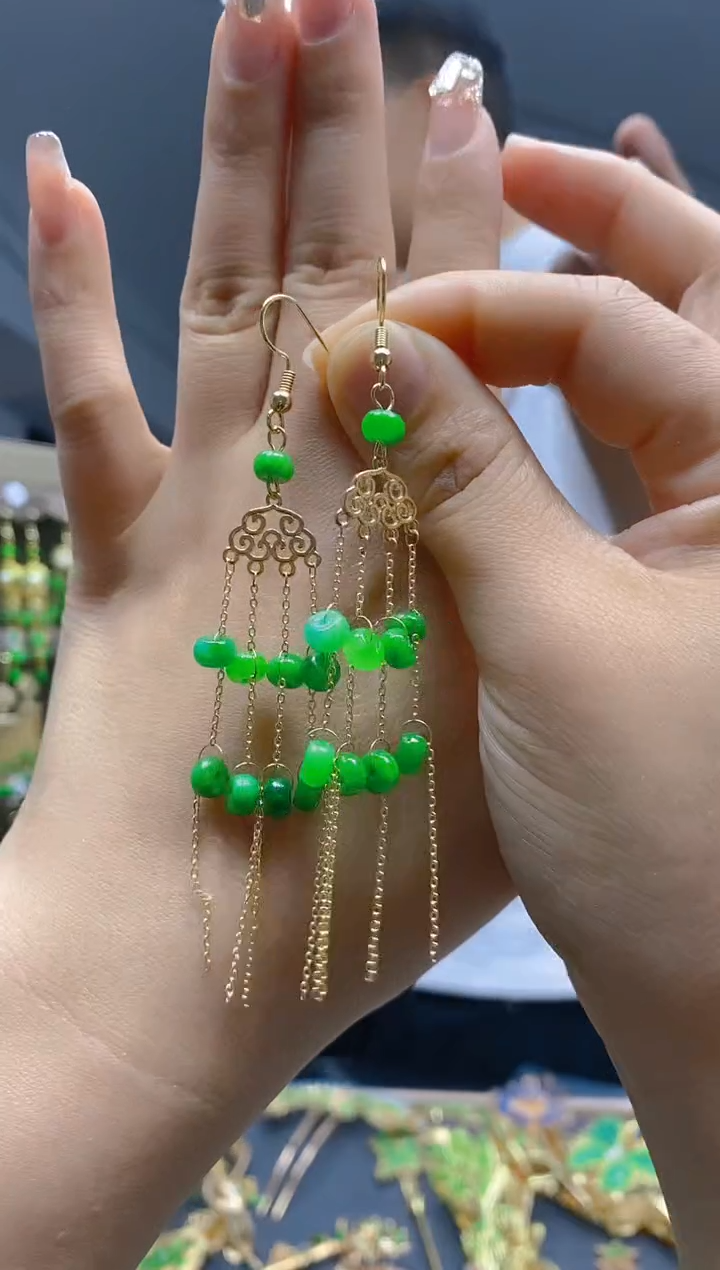 【闪购商品】翡翠耳饰合金159翡翠耳钩