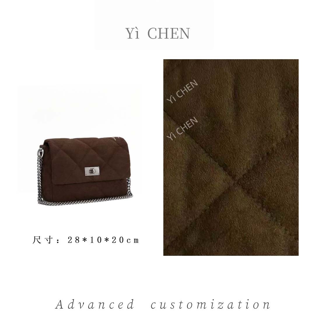 【Yì CHEN】ZT-D8063-鹿皮咖简约时尚女士新款轻奢单肩斜跨包