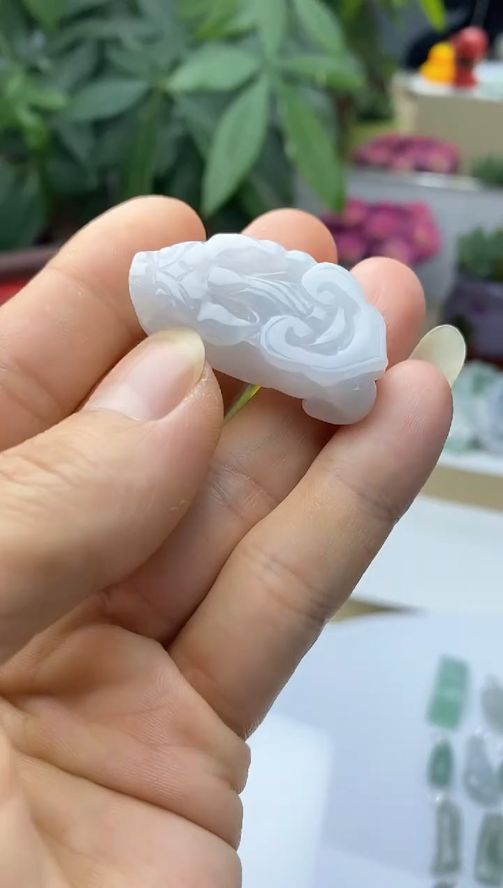 颈饰未镶嵌翡翠惢?54天然缅甸翡翠A货貔貅