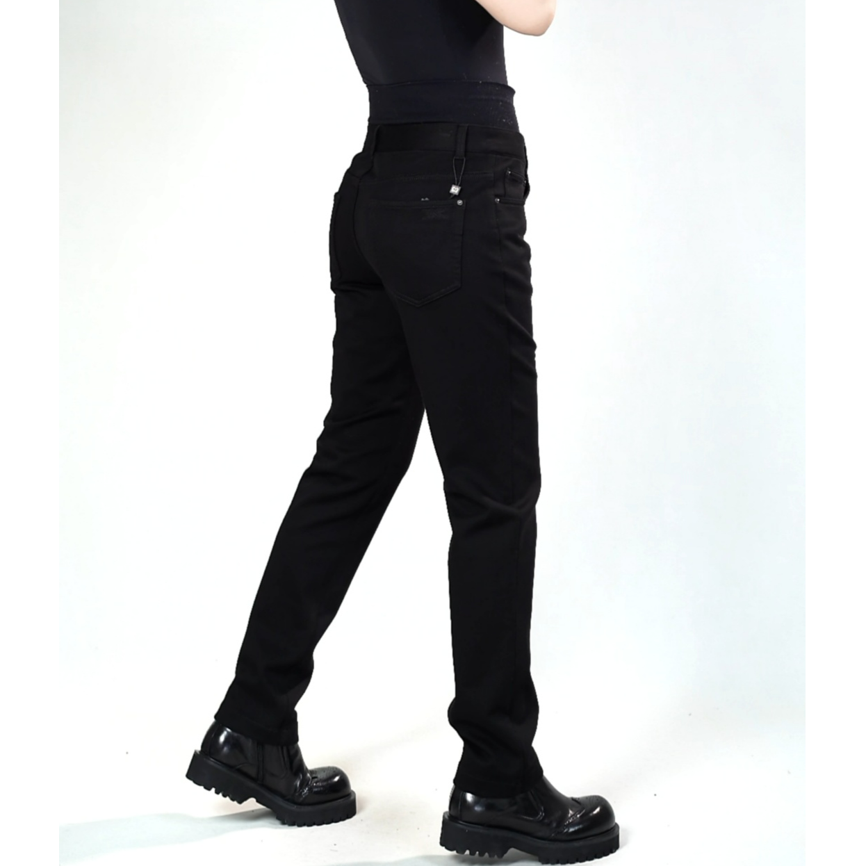 男士微修身小直筒黑武士牛仔裤006秋冬男装百搭休闲直筒牛仔裤/Q