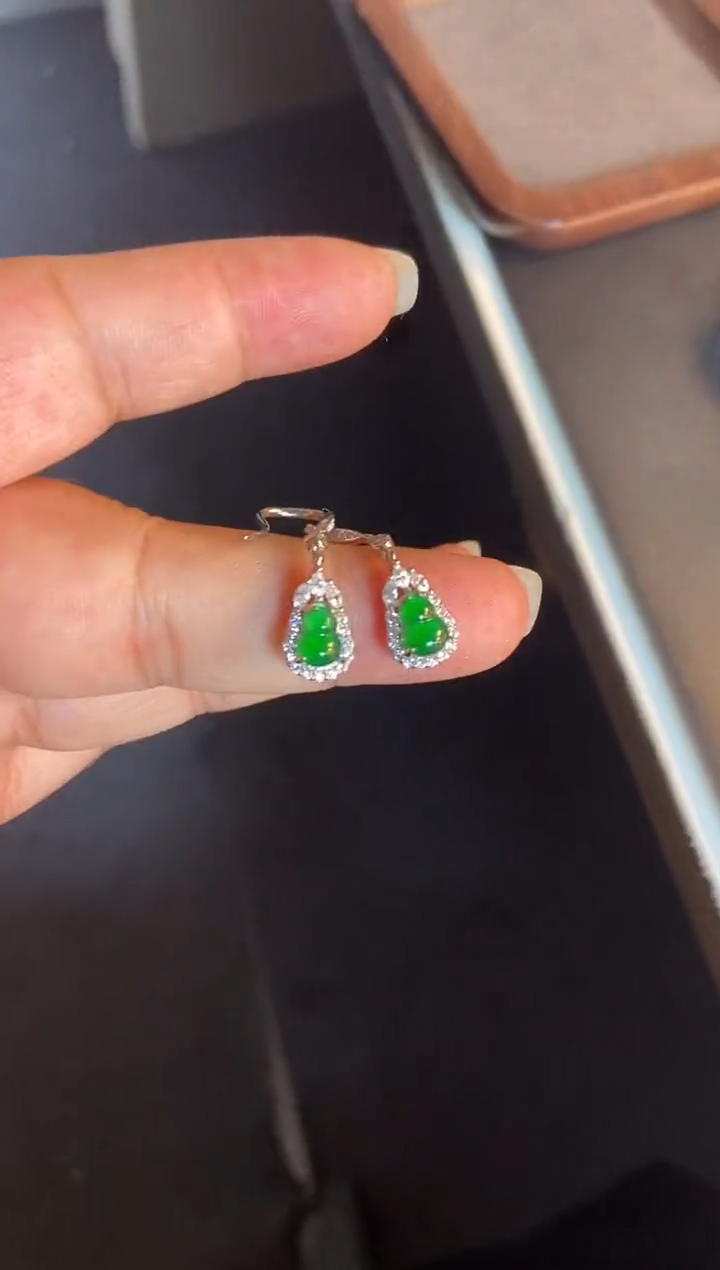 吊坠(不含链)银S925镶嵌翡翠1