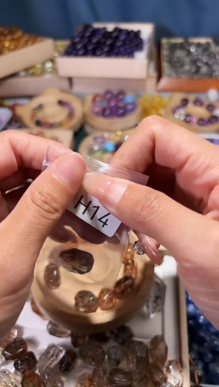 未镶嵌手串水晶星**岸H14黑金超随行单颗