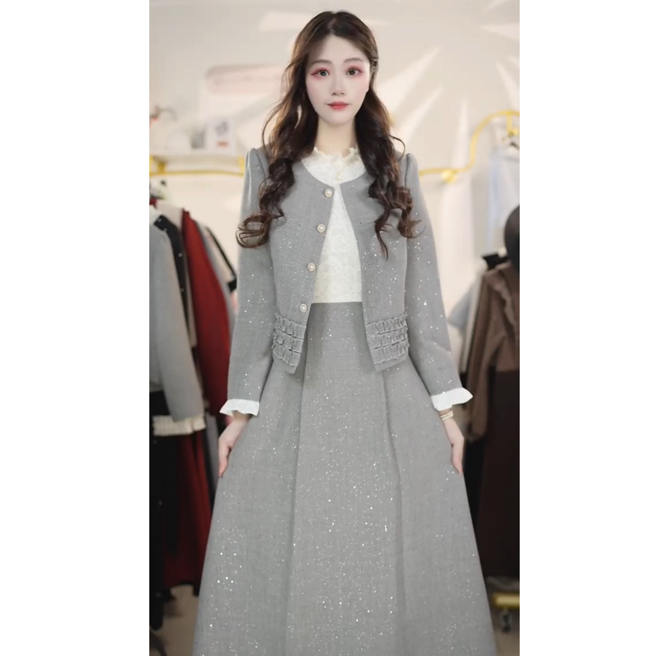 套装连衣裙2025新款秋季十三行今年流行高级感两件套Y879291